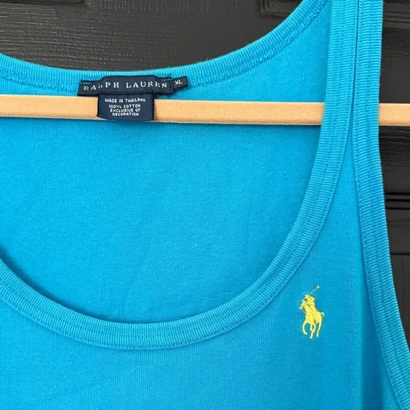Polo by Ralph Lauren Women's Teal Tank Top - Picture 2 of 3